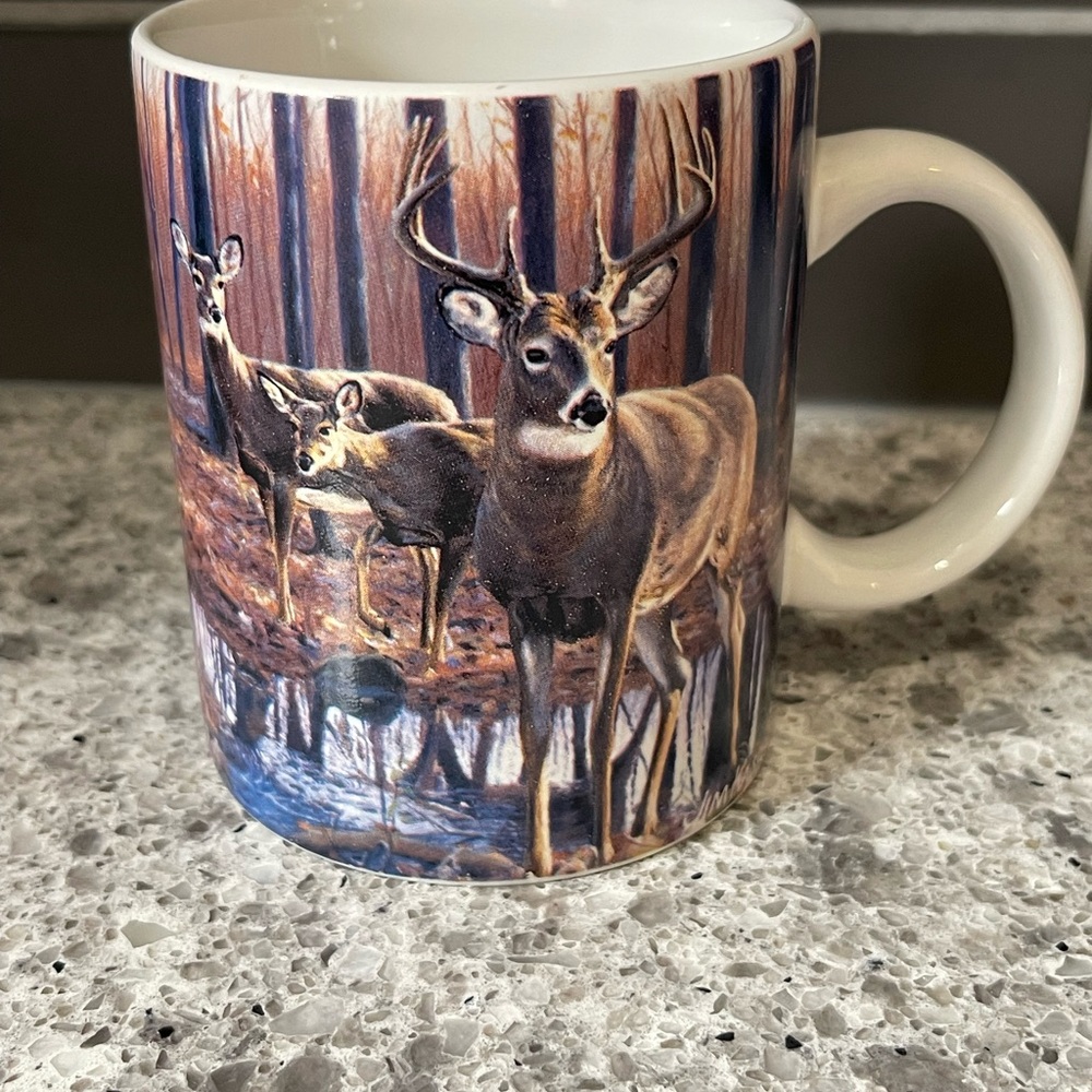 White Tailed Deer Forest Ceramic Mug